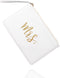 MGupzao Mrs Clutch Purse Bridal Shower Engagement & Honeymoon Gift Bride Bag Crossbody with Removable Chain White and Gold...
