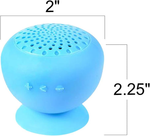 ArtCreativity Waterproof Suction Bluetooth Speaker for Kids and Adults, 1PC, Portable Bluetooth Speaker with Microphone, Wireless Rechargeable Spe...