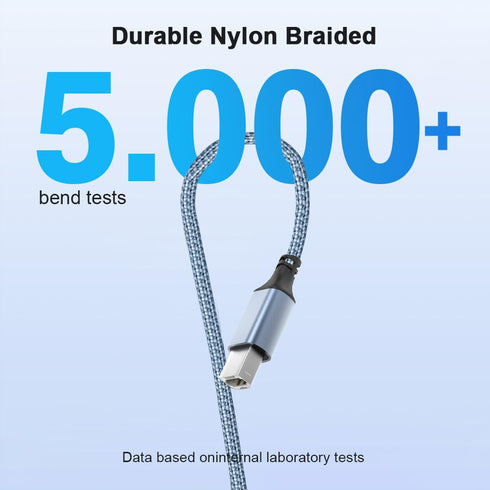 USB B to USB C printer cable 1m ?3.3 FT ? with USB A to USB C female adapter,USB C to USB-B compatible with MacBook Pro/Air, Yamaha piano keyboard...