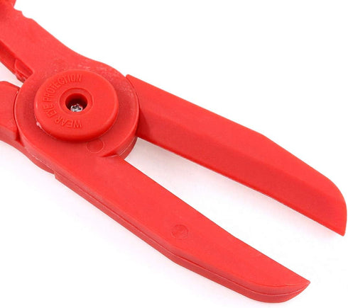Swpeet 3Pcs Red Line Clamps Flexible Hose Clamps Pliers Kit, Hose Pinch Off Pliers Set Line Clamps for Brake Hoses, Fuel Hoses, Coolant Hoses, Mos...