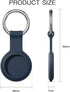 AWINNER Compatible for AirTag Case Keychain,Silicone Protective case Secure Holder with Key Ring (Blue)...