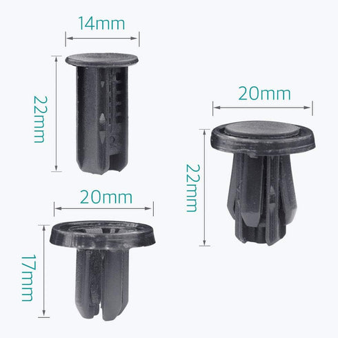 Lantee 20 Pcs Bumper and Wheel Well Liner Push-Type Retainer Clips for Honda & Acura 91505-TM8-003...