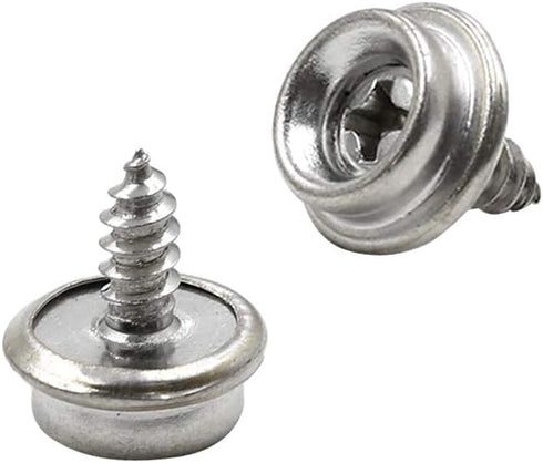 Yoohey 20 Sets Boat Canvas Snaps 3/8 Inch Snaps Fastener Screw Snaps Stainless Steel Heavy Duty Snaps Button with Setting Tool for Boat...