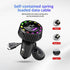 Car Charger Adapter, 4-in-1 Multi-Port Fast Car Charger 3.1A Fast Charging with Type C Coiled Cable, Compatible with iPhone,Android,Samsung,iPad P...