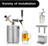 FERRODAY Stainless Steel Core Draft Beer Faucet Polished Brass Beer Faucet for Keg Tap Tower Beer Shank & Kegerator Beer Faucet Classic Beer Dispe...