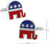 Republican Elephant Pair of Cufflinks in a Presentation Gift Box & Polishing Cloth...