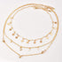Chargances Bohemia Moon and Stars Necklace for Women Gold Laying Choker Necklace for Weeding Dating Prom Festival Delicate stars Moon Crescent Jew...