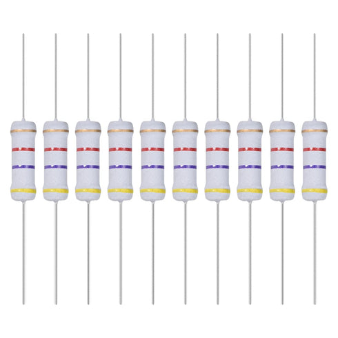 YOKIVE 60 Pcs Metal Oxide Film Resistors, Axis Lead Resistor, Keep Normal Circuit Operation, Great for Electric Power Equipment (Grey, 2W, 4.7K Oh...