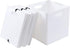 4-Pack Collapsible Plastic Storage Cube Bins, White Foldable Cube Storage Bins...
