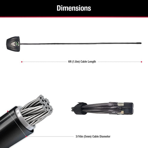Master Lock Black Python Bike Lock with Key, Adjustable Metal Cable Lock has a Weather Resistant Vinyl Coating for Outdoor Equipment, Bicycles, 6 ...