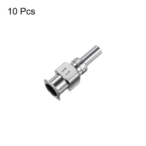 10pcs 11Gauge Stainless Steel Dispensing Needles, 1/4" All Metal Glue Needle Tube Blunt Tips Luer Lock for Thick Liquids, Ink, Glue, Lab Use...
