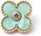 Green Resin Metal Base Four Leaf Clover Sewing Shank Buttons 20 Pcs - 20mm, 3/4"...