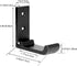 6PCS Folding Coat Hooks, Matte Black Wall Hooks for Hanging Coats Bathroom Towel Hooks Hardware Heavy Duty Aluminum Alloy Robe Hooks Wall Mounted ...
