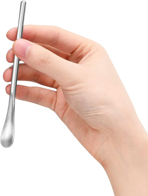 16 Pieces 5In/12.8cm Stainless Stee Coffee Stirrer Spoon Reusable & Cocktail Stirrer & Tiny Spoon & Iced Tea Spoon & Bar Spoon.Dishwasher safe...