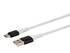 Monoprice Durable USB 2.0 Type-C to Type-A Cable - Charge and Sync, Kevlar-Reinforced Nylon-Braided Jacket, 6 Feet, White - AtlasFlex Series...
