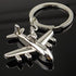 Polished Silver Aircraft Airplane Model Metal Keychain Key Chain Ring Keyfob Keyring(Airplane)...