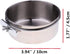 Pet Feeder Water,10oz 20oz 30oz Bird Hamster Small Animal Cup with Holder,2PC Stainless Steel Bowls,Each 10oz Cage Coop Hook Cup for Small Animal ...