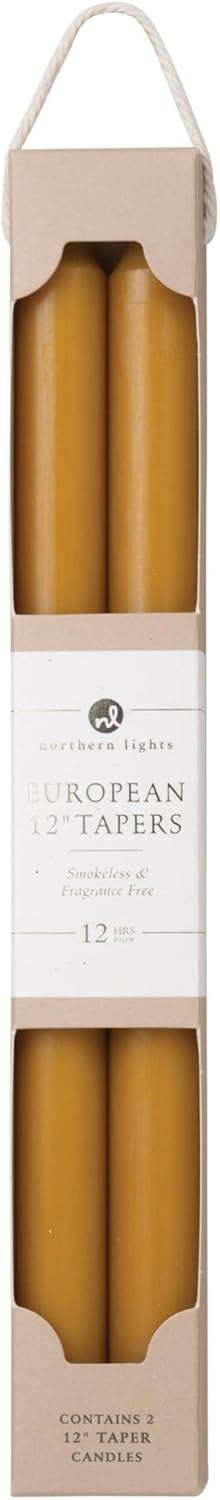 Northern Lights Candles - 12" 2pk Tapers - Caramel - 72891...