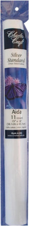 DMC Charles Craft Silver Label Aida 11 Count 15"X18" Soft Tube, White...