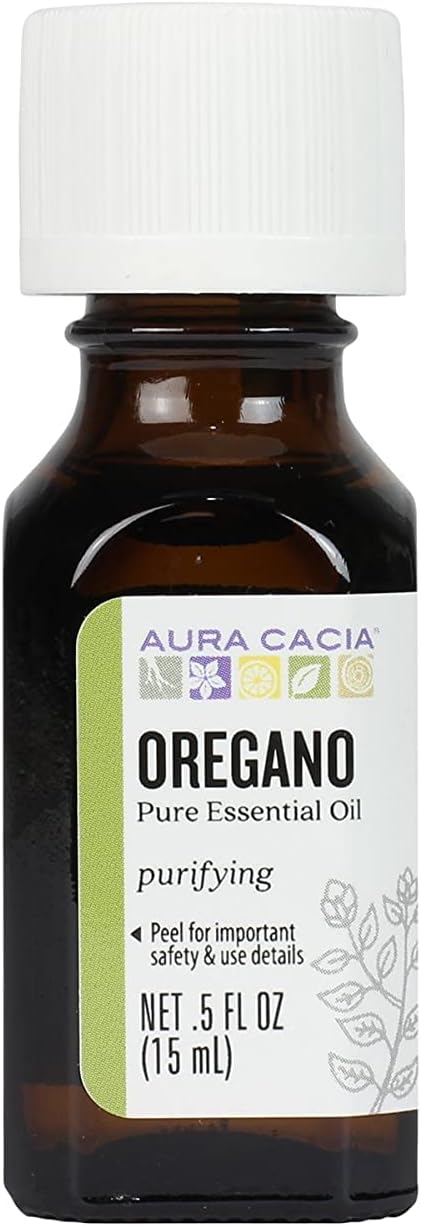 Aura Cacia 100% Pure Oregano Essential Oil, GC/MS Tested for Purity, 15 ml, Origanum vulgare, 0.5 Fl Oz...