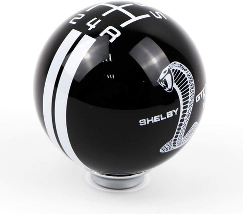 for Ford Mustang Car Gear Shift Knob 5 Speed Cobra Logo Manual Handle Ball (Black & White)...