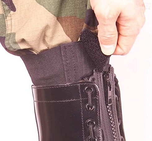 Raine Black Boot Blousers -1 Pair- Boot Blousers - Military Boot Straps - Military Boot Bands - Tuck Tight Strips - 1 Inch Wide...