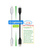 10-Pack Multi Short USB Cables & TypeC-C Cables for Charging Stations Compatible/w iPhone15, iPhone5-14/ iPads/iPad Mini/iPad Pros/Samsung Moblies...