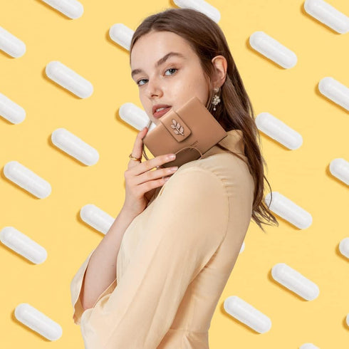 Small Bifold Wristlet Wallet for Women – Handmade, RFID Blocking Wallet Case with Credit Card Sleeves, Cash & Coin Storage Compartments – Mini Pur...