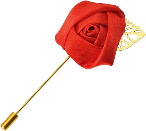 Rose Lapel Pin for Men Flower Brooches and Pins for Women Floral Brooch Set Boutonniere Pins for Wedding Funeral Accessories...
