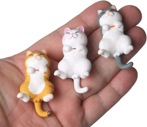 3 Pcs Fun Cat Fridge Magnets, Kroysea Cute Refrigerator Stickers, Decorative Strong Magnets, for Whiteboard Kitchen, Office Cabinets and Dishwashe...
