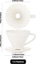 Bincoo Pour Over Coffee Dripper-V60 Ceramic Coffee Dripper Pour Over Cone Coffee Maker Size 01,Portable Coffee Maker For for Home, Cafe, Restauran...