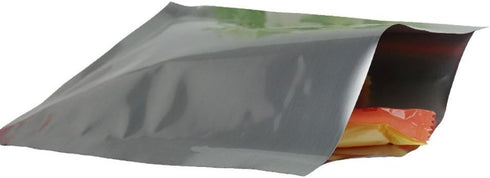 Silver Mylar Bags Pure Aluminum Foil Flat Food Storage Bag 3.9 Mil Open Top Heat Sealing Vacuum Pouch for Coffee Beans Candy with Tear Notch (100,...