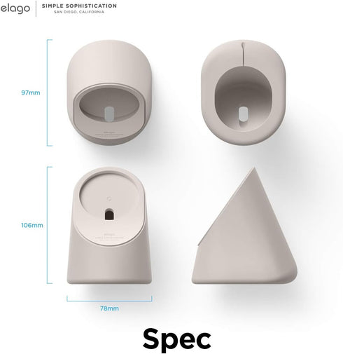 elago MS1 Charging Stand Compatible with MagSafe Charger - Premium Silicone Stand Compatible with iPhone 15/14/13/12 Series, Designed for iOS17 St...