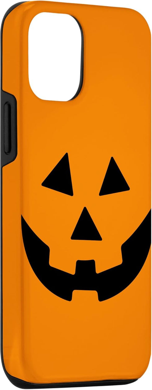 iPhone 12/12 Pro Jack O Lantern Orange Pumpkin Face Halloween Costume Case...
