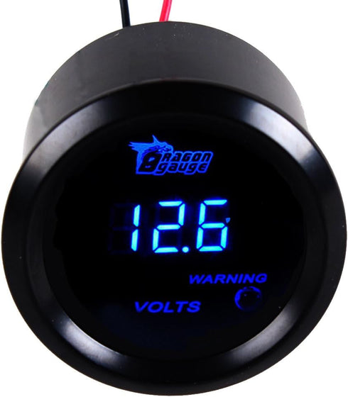 ESUPPORT Car 2" 52mm Digital Volt Voltage Gauge Blue LED...