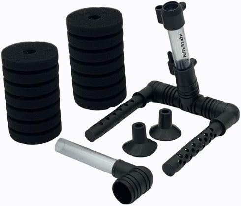4X Dual Bio Sponge Filter for Betta Fry Aquarium Fish Tank Up to 30 Gallon ea. (Dual Sponge Filters 4-Pack)...