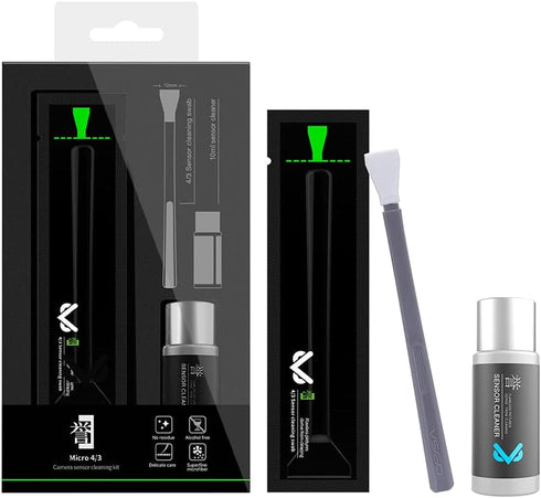 VSGO VS-S01E Professional Camera Cleaning Kit Micro Four Thirds 4/3 Sensor Cleaning Swabs 6pcs 12mm and 10ml Cleaner Compatible for DSLR Cameras...