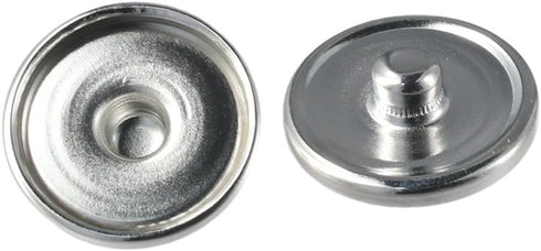 diyhub 100Pcs Hemmed Round Snap Button,18mm Base Trays Blank Press Button for DIY Jewelry Making...