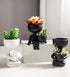 3.94” Creative Cute Imitation Humanoid Ceramic Flower Pot Succulent Planter Crafts Vase Home Decoration Personalized Gift (Black A)...