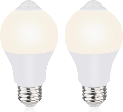 GREENIC Motion Sensor Light Bulbs Indoor, E26 A19 9w Led Outdoor Security Lights with Pir Motion Detector and Dusk to Dawn Sensor, 60 Watt Equival...