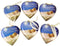 Set of 6! Heart Shaped Christ the Savior is Born Decoupage Christmas Ornament...