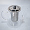 Clear Glass Teapot with Removable Stainless Steel Filter and Spout, Heat-Resistant Borosilicate Glass Teapot for Blooming Tea, Loose Leaf Tea...