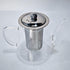 Clear Glass Teapot with Removable Stainless Steel Filter and Spout, Heat-Resistant Borosilicate Glass Teapot for Blooming Tea, Loose Leaf Tea...