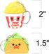 ArtCreativity Fast Food Keychains For Kids, Set of 6, Includes Soda, Pizza, Taco, Sandwich, Popcorn And French Fries, Cool Keychain Accessories, K...