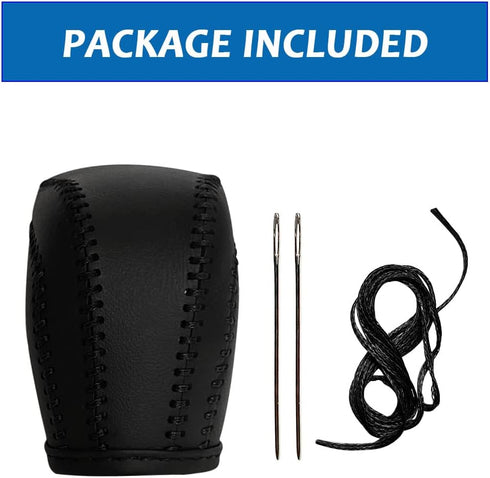 Gear Shift Knob Cover for Toyota Camry 2023 2022-2018 Corolla Hatchback Avalon 2019- 2022 Auto Leather Shifter Knob Trim (Black with Black Stitche...