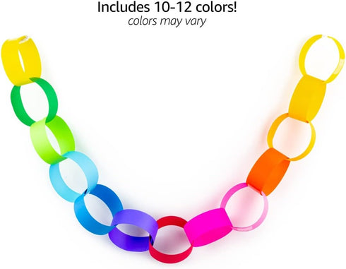 Mighty Bright Paper Chain Strips 1"X8" 180/Pkg-Assorted Colors...