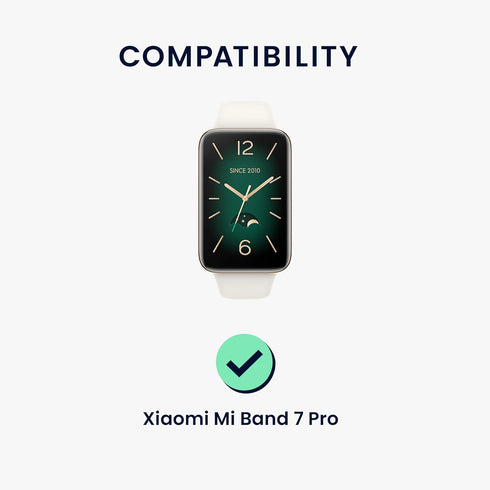 kwmobile Protective Film Compatible with Xiaomi Mi Band 7 Pro Screen Protector - 2x Smart Watch Protector Anti-Fingerprint...