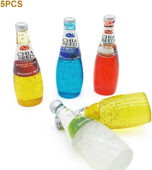 Dollhouse Kitchen Accessories Food 1 12 Scale Kitchenware Miniature Beverage Drinks Bottles Table Decoration Accessories (Five Drinks)...