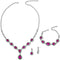 Shop LC Costume Jewelry Set for Women Teardrop Necklace Bracelet Earrings Crystal Bridal Wedding Jewelry Sets for Brides Bridal Necklace 20" & Bra...