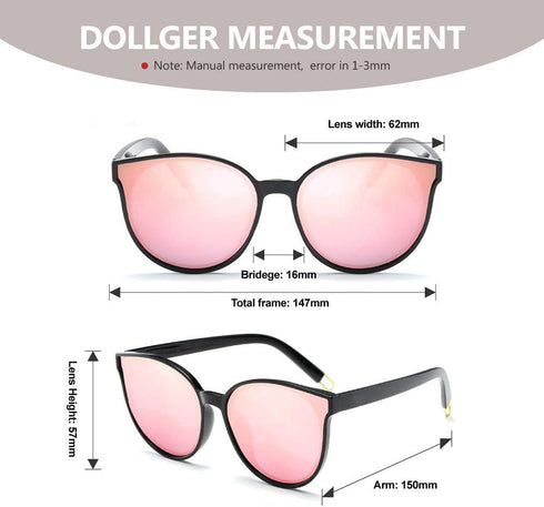 Polarized Oversized Sunglasses for Women Men Trendy Cateye Sun Glassses Retro Large Frame Shades Black...